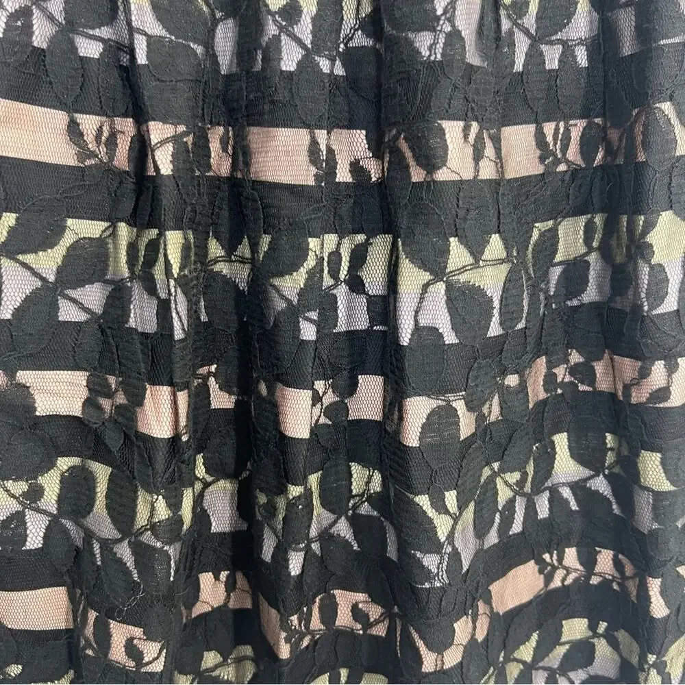 Anthropologie Floreat Charente Lace Overlay Skirt Size 2
